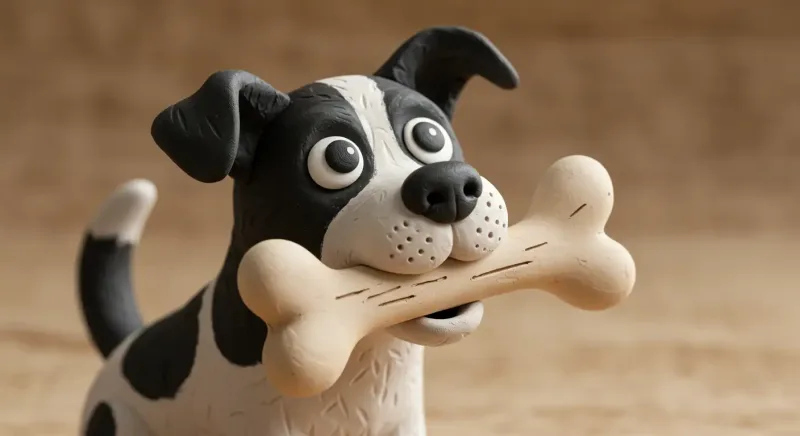 Dog with a bone